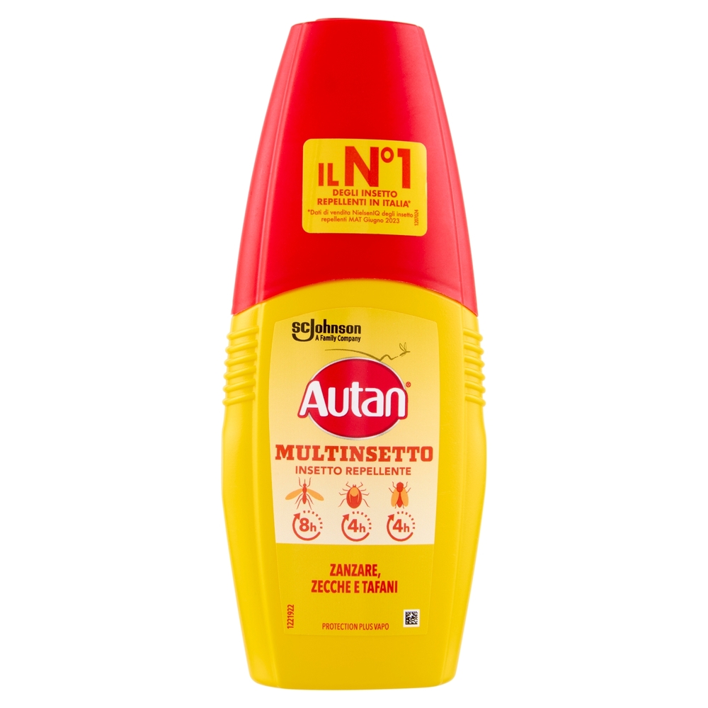 Autan Multinsetto Vapo Insetto Repellente e Antizanzare Comuni, Tigre, Zecche e Tafani, 100ml